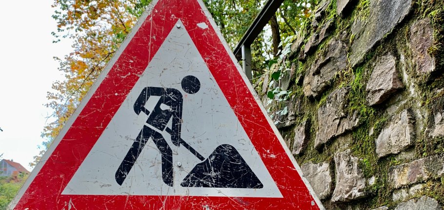 Straßenschild Bauarbeiten