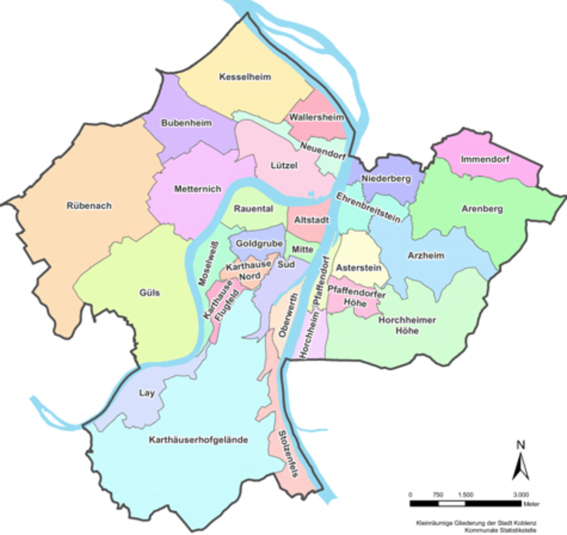 Stadtteil-Übersicht Koblenz Stadtteil-Übersicht Koblenz
