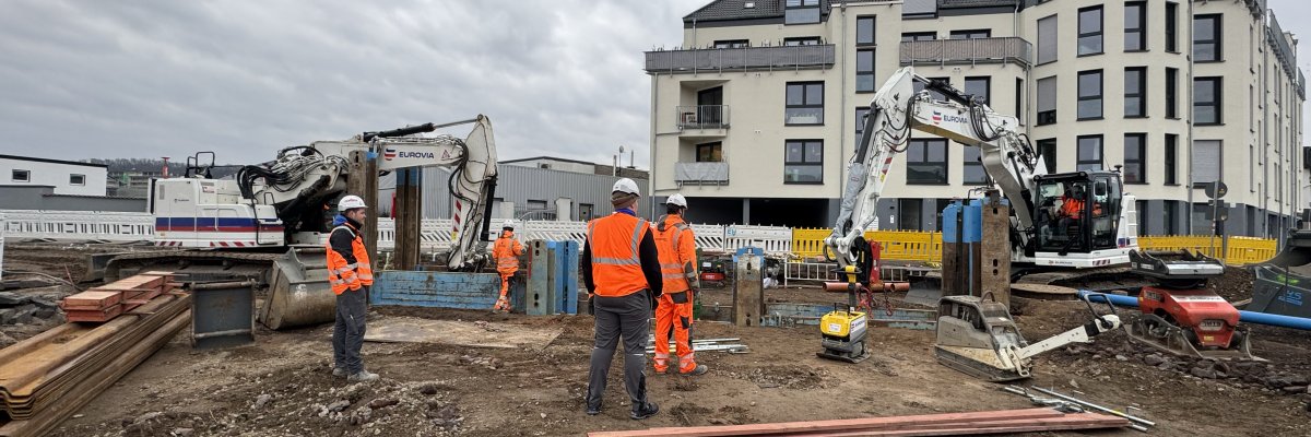 Kreisel Andernacher Straße / Wallersheimer Weg Koblenz baut