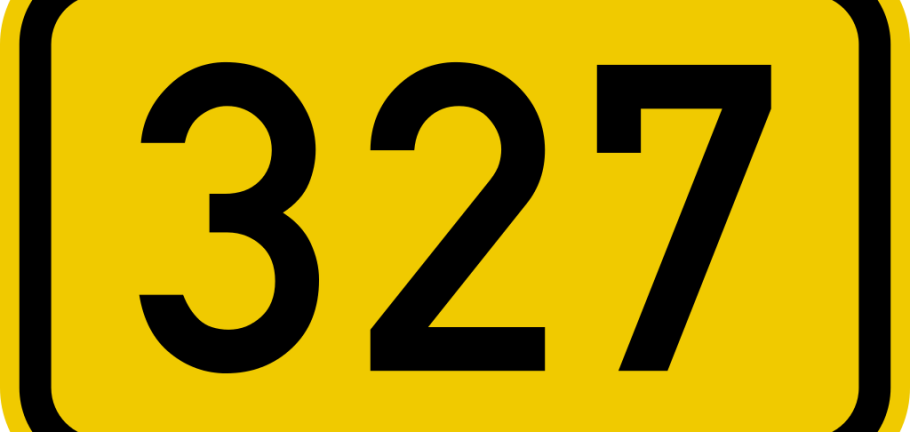 Straßenschild B 327 Grafik des Verkehrsschildes B 327