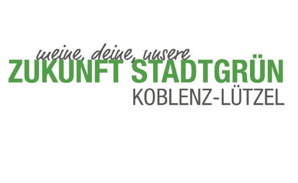 Das Foto zeigt das Logo des Förderprojektes "Zukunft Stadtgrün Koblenz-Lützel".