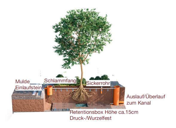 Ausschnitt aus dem Querschnitt der technischen Bauplanung