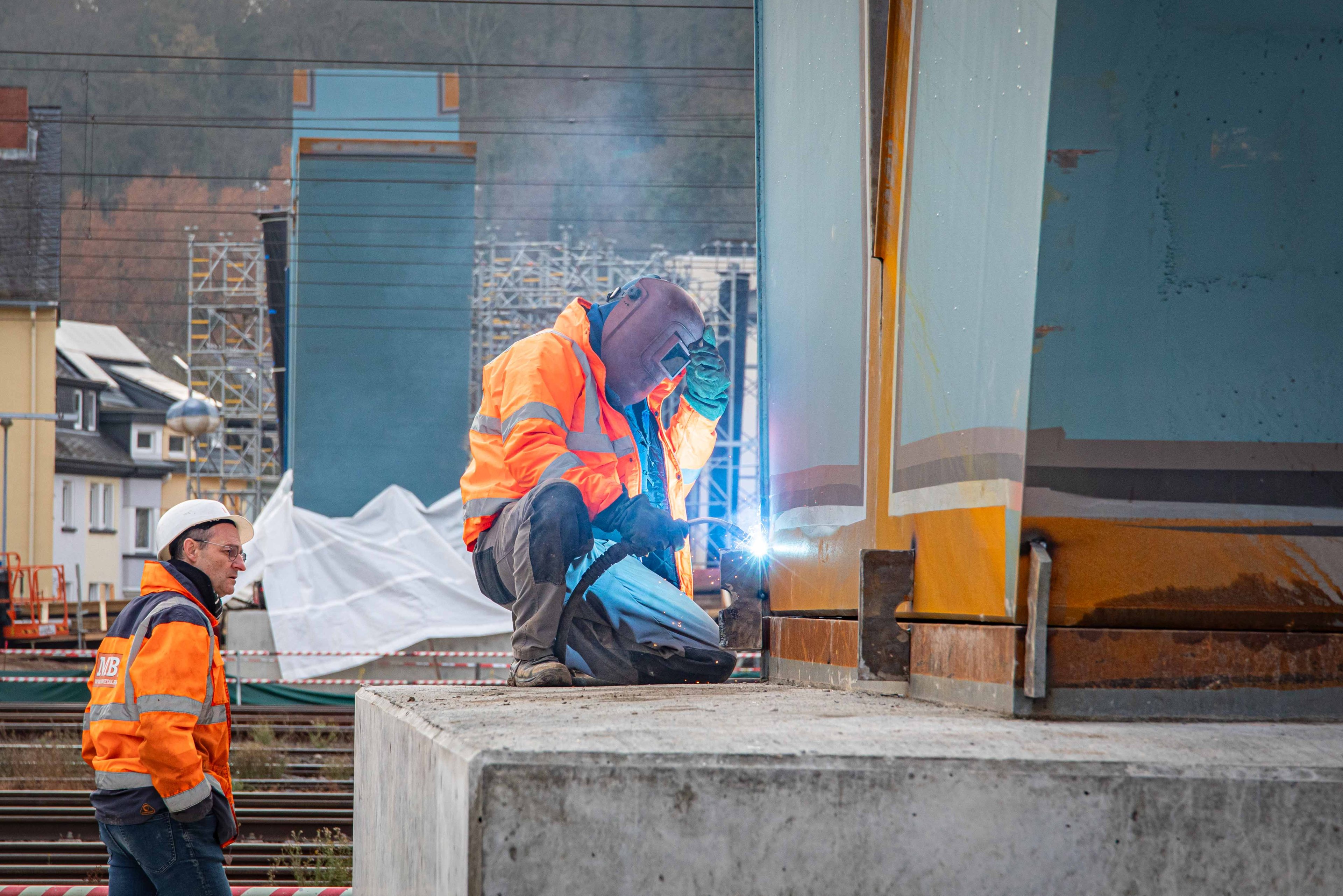Ein Schweißer bei der Arbeit.