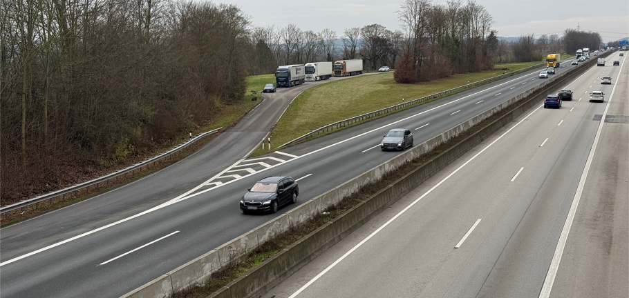 Hier wird zukünftig eine Lärmschutzwand an der A48 errichtet. Hier wird zukünftig eine Lärmschutzwand an der A48 errichtet.
