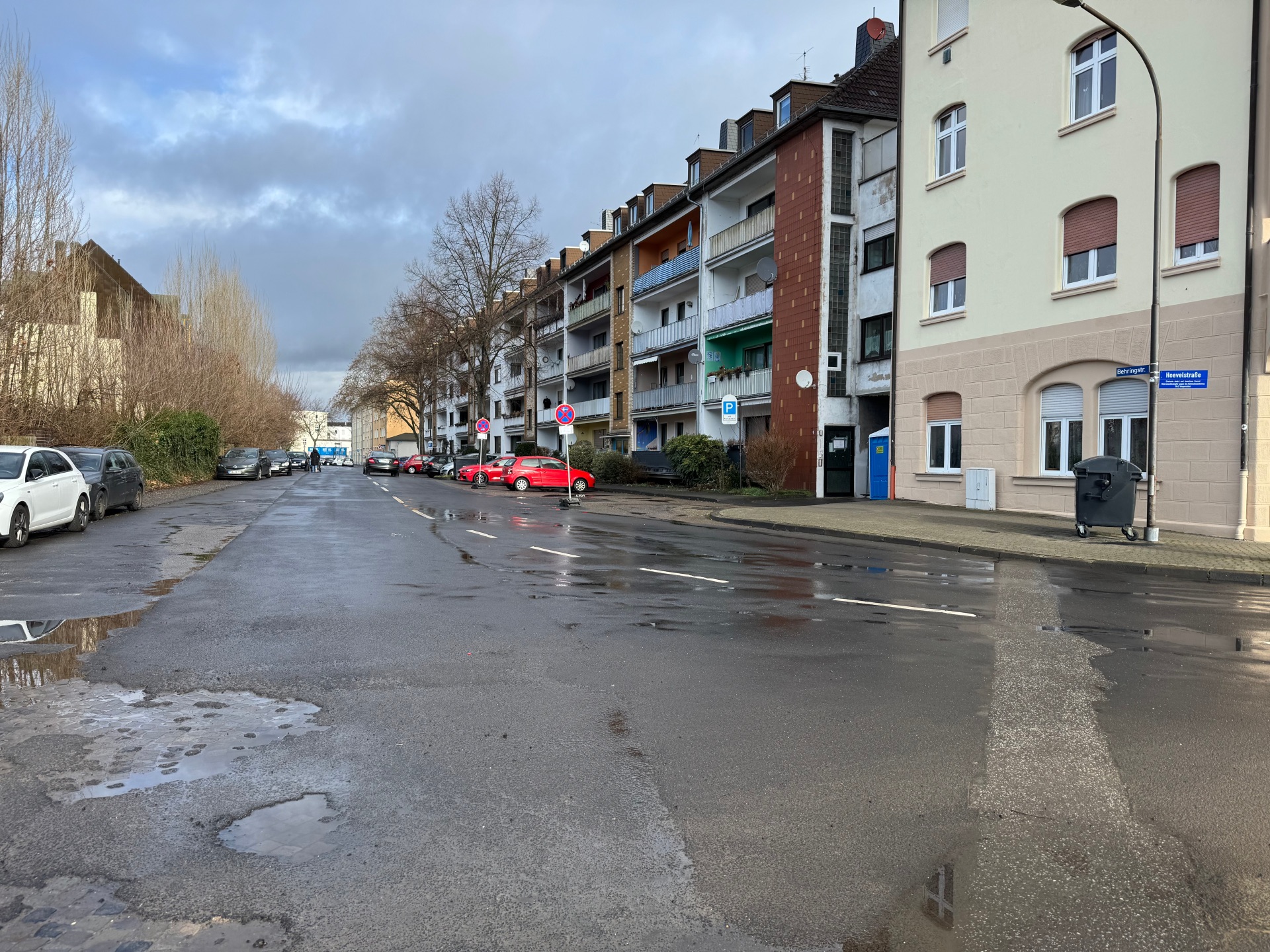 Die Behringstraße im Ursprungszustand – stand Mitte Februar. Die Behringstraße im Ursprungszustand – stand Mitte Februar.